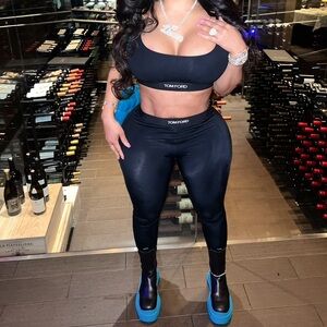 Tom Ford Black sports bra and Leggings set